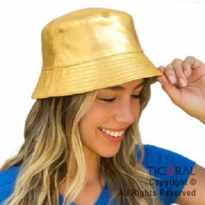 SOMBRERO PILUSO METALIZADO ORO x 1